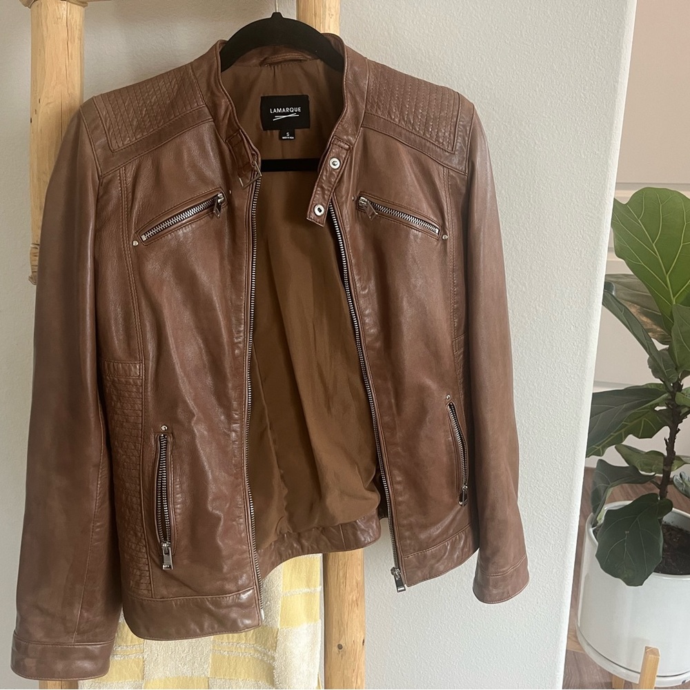 Lamarque Brown Leather Jacket